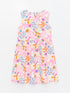 LC Waikiki Crew Neck Patterned Girl Dress